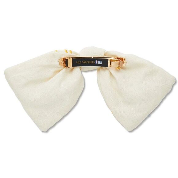 LELE SADOUGHI x LA LAKERS BASKETBALL NBA IVORY CLIP BOW BARRETTE w/BAG FAN NWT main image 13